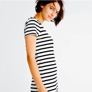 MADEWELL SHORT SLEEVE STRIPED DRESS size S